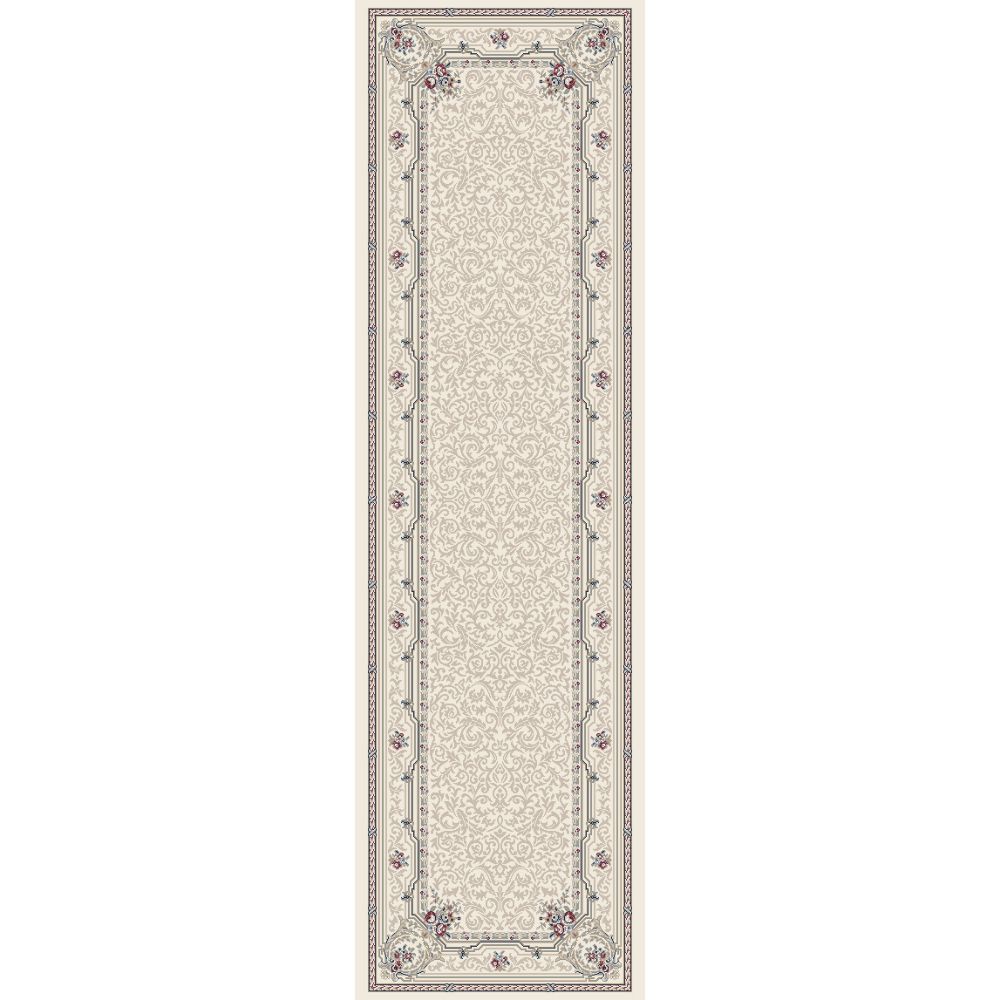Dynamic Rugs 57091-6464 Ancient Garden 2.2 Ft. X 11 Ft. Finished Runner Rug in Ivory